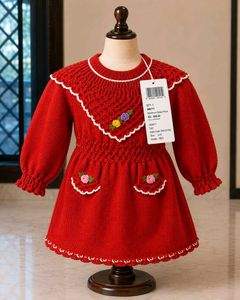 Charming Red Knit Dress