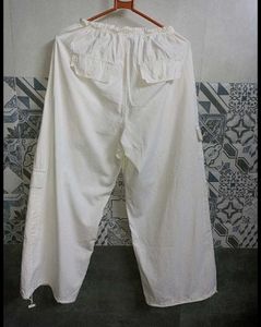 Comfy White Cotton blend trouser