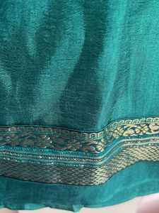 Elegant Teal Saree with Embellished Blouse