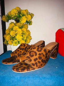 Leopard Print Mules