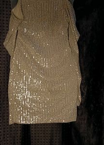 Sequin Cold Shoulder Dress