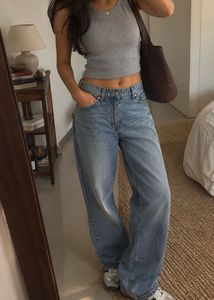 Grey Ribbed Tank Top