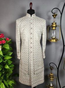 ✨ *Royal White Sherwani* ✨