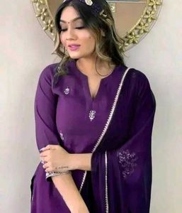 🚫 Free delivery Elegant Purple Kurta Set