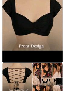 Stylish Black Blouse with Tie-Up Back
