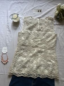Chic Lace Top with Dark Wash Jeans