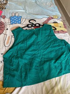 Teal Sleeveless Tunic Top