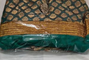 Elegant Teal Anarkali Suit with Gold Embellish