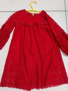 red party wear frock (very nice condition)