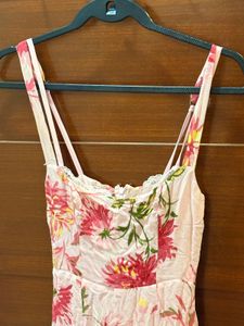 Pink Floral Maxi Dress