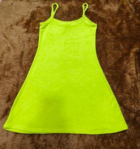 H&amp;m  Lime Green Mini Dress