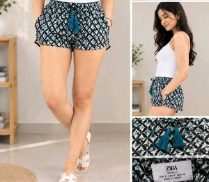 ZARA Women's Printed Shorts with FREE top