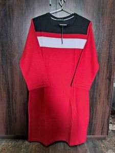 women's Red Striped T-Shirt
