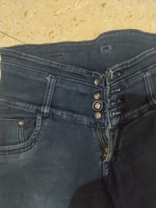 High Waisted Button Up Jeans