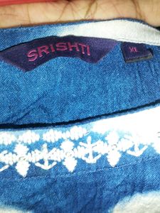 Blue Whote Kurta