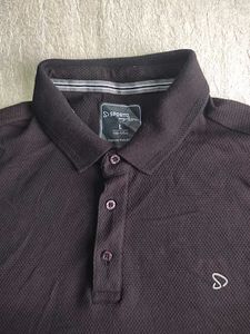 SPORTO Men's Black Textured Polo Shirt