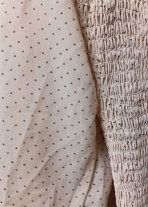 Smocked Polka Dot Ruffle Blouse