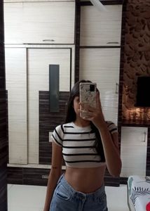 Striped Cropped Top