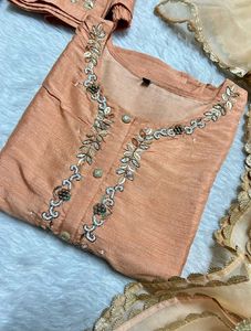 Embroidered Kurta Set with Dupatta