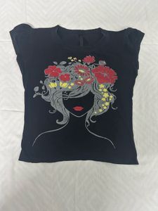 Flower Girl Print T-Shirt