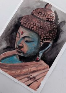 Watercolor Buddha Painting