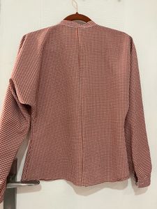 New Trendyol Pink Ghingham Top