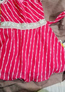 Vibrant Pink Leheriya Dress