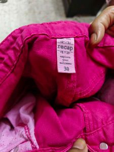 Recap- Hot Pink Denim Jeans