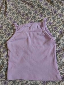 Light Purple Ribbed Tank Top
