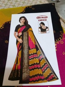 Kamal Sarees Zomato Foil Zig-Zag Saree