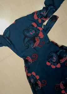 Paisley Print Wrap Dress
