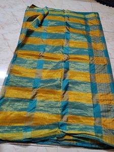 Vibrant Striped Silk Saree
