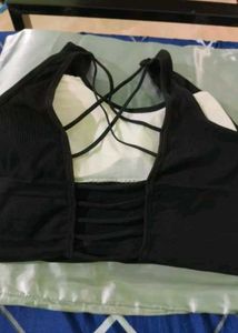 Black Backless Top