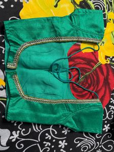 Emerald Green Silk Blouse