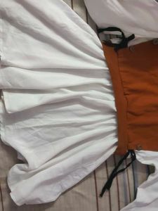 Chic Contrast Top with Button Accents