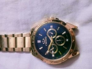 Gold Chronograph Watch