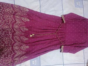 A line frock kurta combo