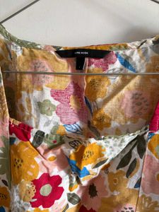 Floral Wrap Peplum Top