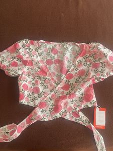 Floral Wrap Crop Top