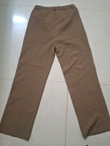 Classic Brown Wide-Leg trouser Pants