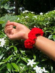 Handmade Floral Hair Scrunchie