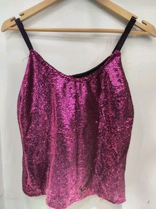 Beautiful party Wear Sequence Top Free Size Upto M