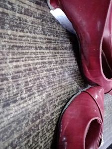 Red Faux Leather Bellies in Good Condition