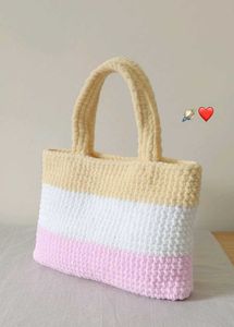 Chunky Knit Tote Bag handmade crochet