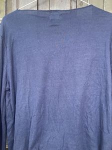 Navy Blue Tie-Front Cardigan