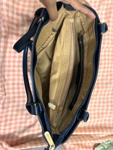 Chic Blue Caprese Handbag