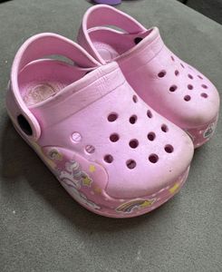 Pink crocs & purple light unicorn Croc