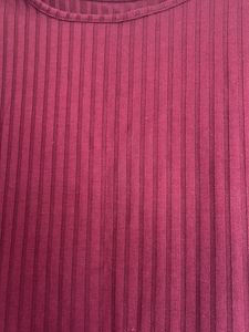 Ribbed Burgundy Long Sleeve Top