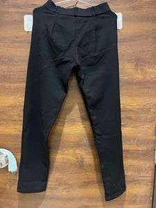 Black Ankle Length Formal Trousers