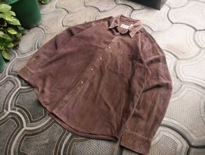 Brown Corduroy Long Sleeve Shirt